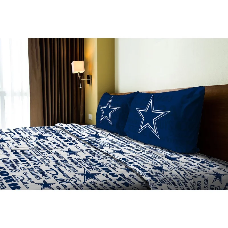 Sheet Sets with Multiple Pillowcase OptionsNFL 821 Cowboys Anthem Full Sheet Set