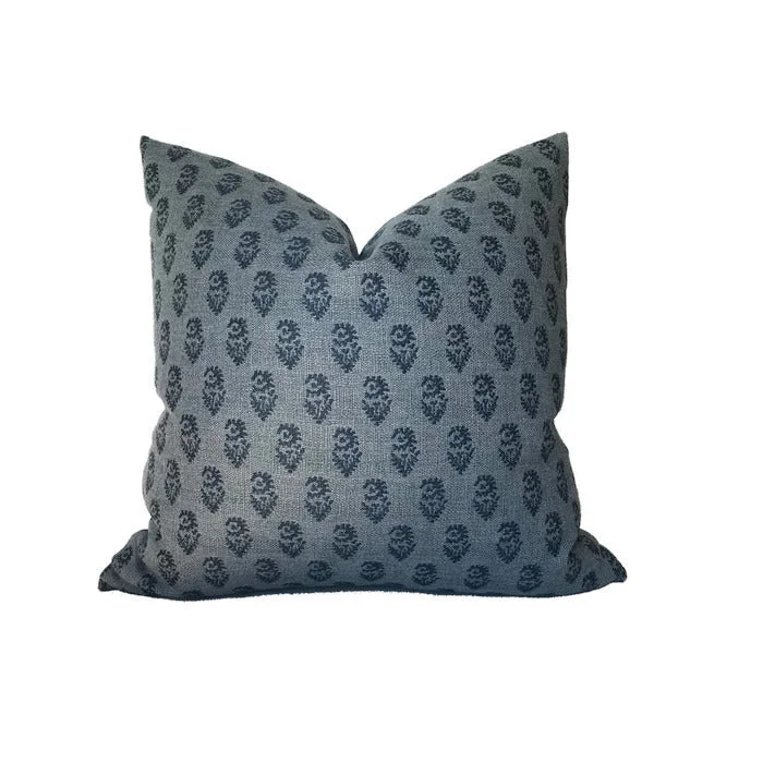 Down Alternative Pillows for Ethical ChoicesPeter Dunham Rajmata Pillow Cover in Blue, Indoor/Outdoor Pillows