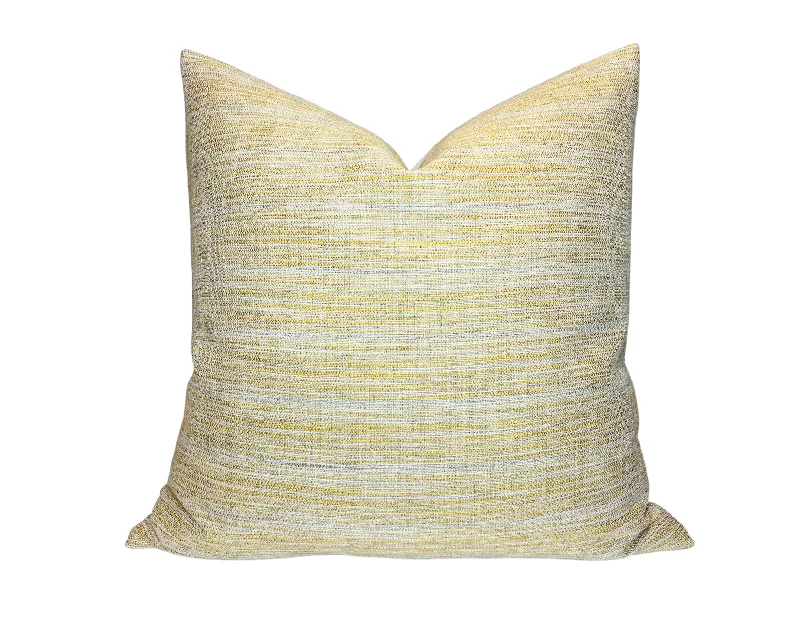 Plush Pillows for a Cozy BedSchumacher Formentera Pillow Cover in Ochre