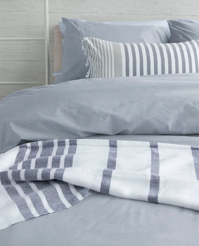 Sheet Sets with Multiple Pillowcase OptionsWashed Chambray Blue