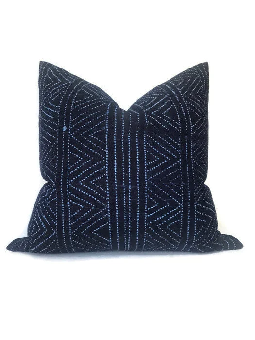 Hypoallergenic Pillows for Allergy SufferersTribal Batik Pillow Cover in Indigo Blue