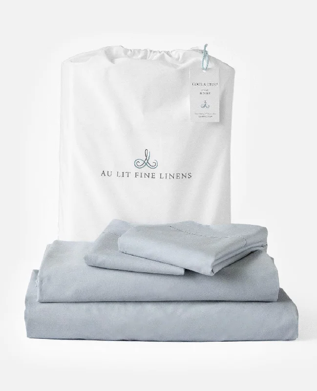 Fitted Sheets with Reinforced Corners for Long - Lasting UseCool & Crisp 200 Thread Count Percale Bundle Mineral