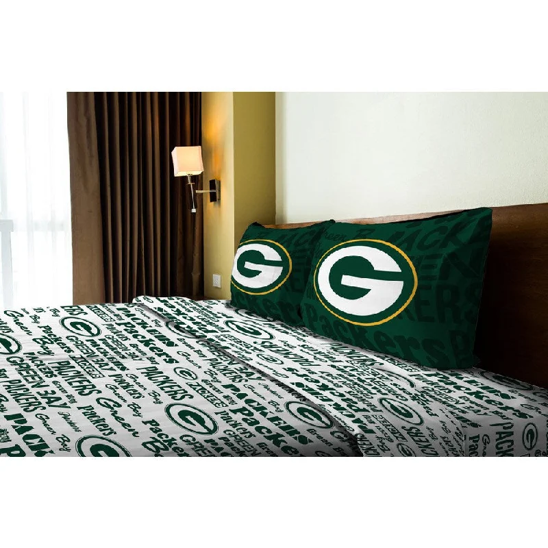 Sheet Sets with Multiple Pillowcase OptionsNFL 821 Packers Anthem Full Sheet Set