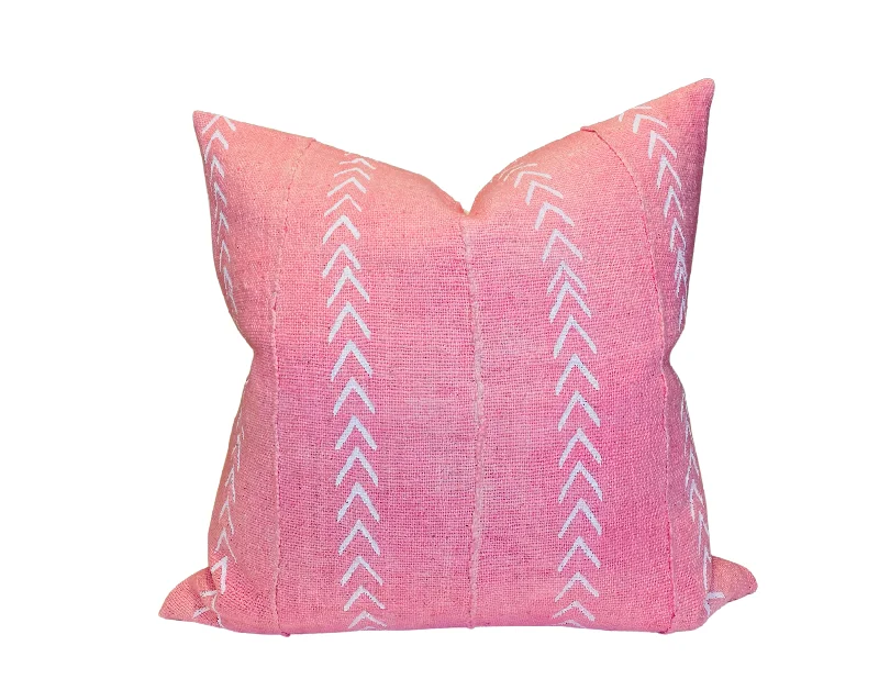 Cooling Pillows for Hot SleepersChevron Print Mudcloth Pillow Cover in Pink