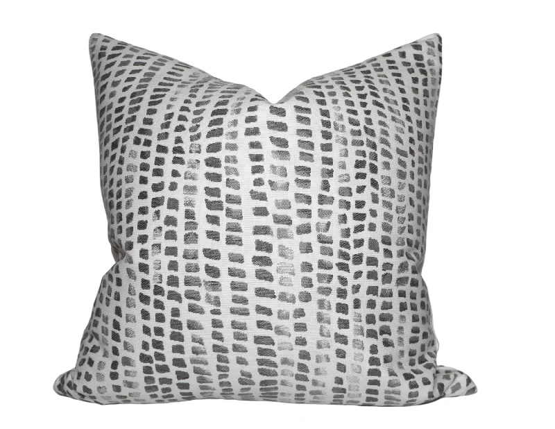 Cooling Pillows for Hot SleepersMosaic Pillow Cover in Grey, Indoor Outdoor Pillows