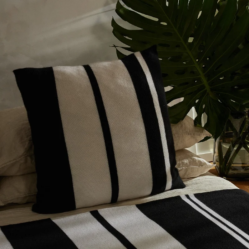 Kids Pillows with Fun DesignsCashmere Stripe Sham - Black/White