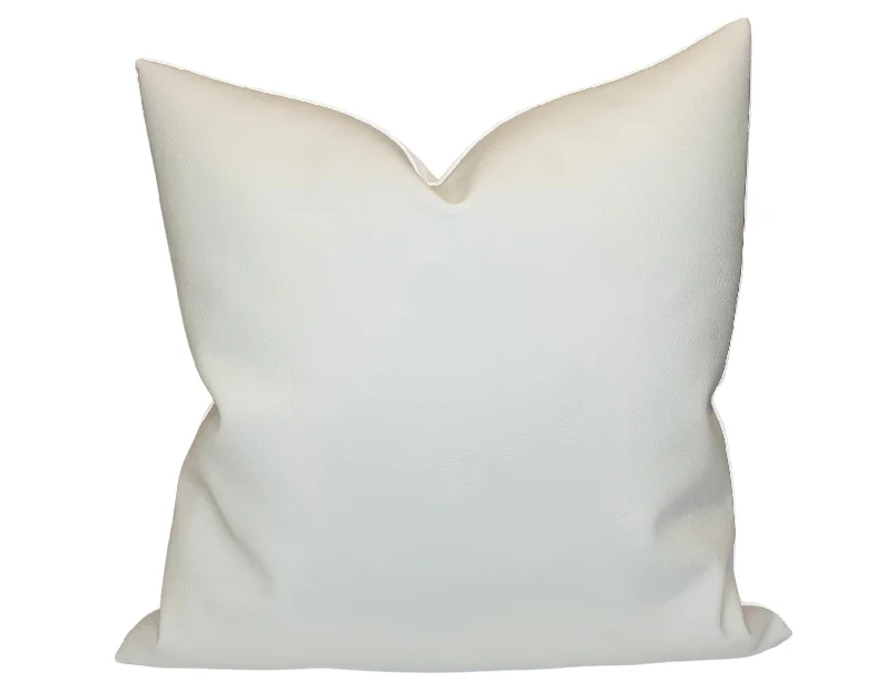 Square Pillows for Modern Home DecorLeather Pillow Cover in Natural