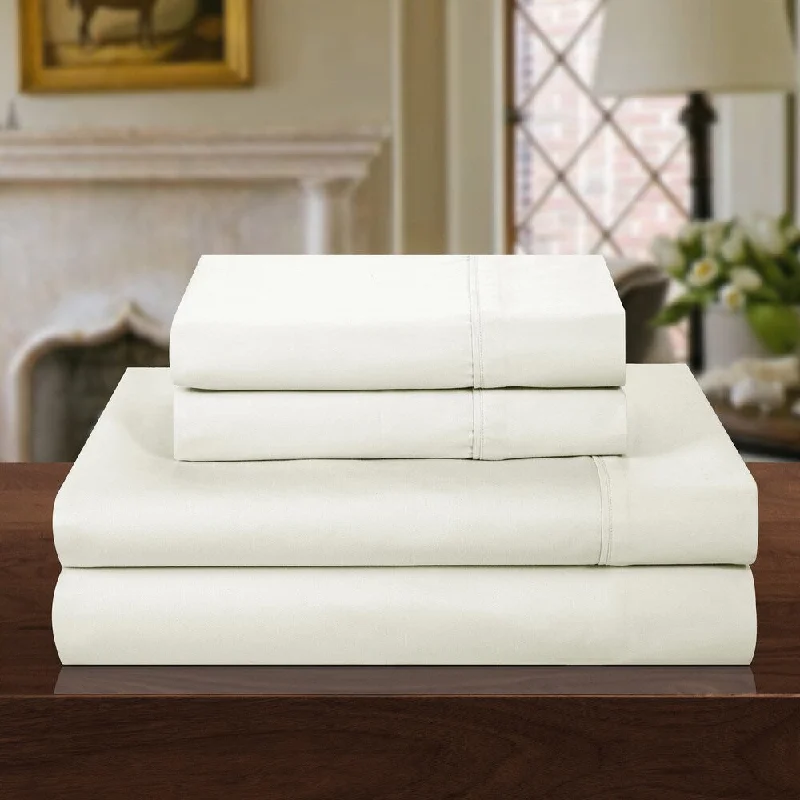 Rayon - Cotton Sheets for a Breathable and Soft Blend1000 Thread Count 100-percent Cotton Rich 4-piece Luxury Sheet Set