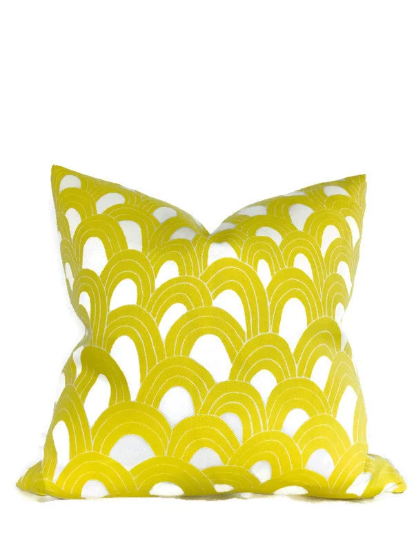 Pregnancy Pillows for Expectant MothersTrina Turk Outdoor Arches Pillow Cover in Bamboo Yellow