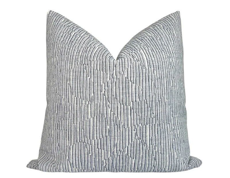 Firm Pillows for Side SleepersCadence Striped Pillow Cover in Denim Blue