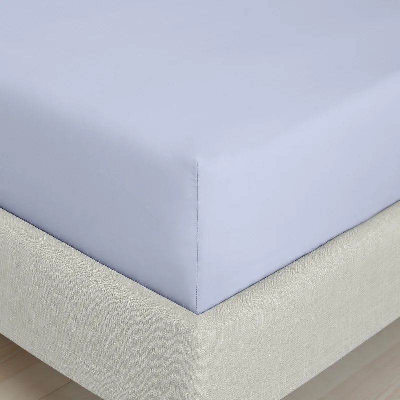 Rayon - Cotton Sheets for a Breathable and Soft Blend200TC Cotton Percale Fitted Sheet Lavender