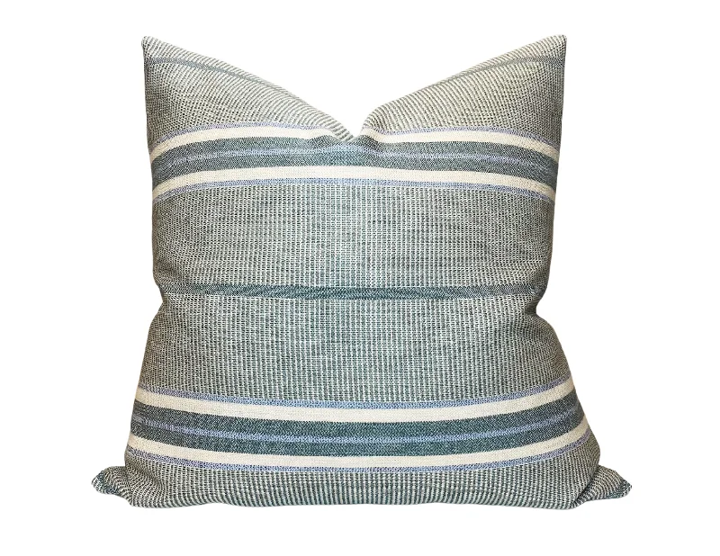 Lumbar Support Pillows for Car SeatsIndoor Outdoor Mayan Pillow Cover in Jade, Clay McLaurin Textiles