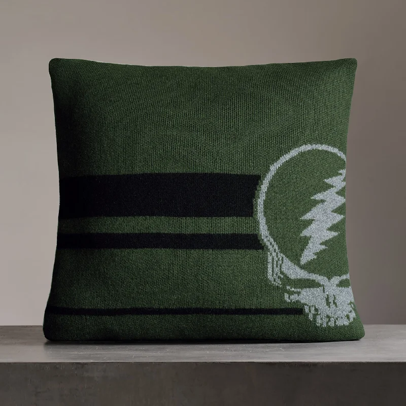 Soft and Fluffy Pillows for Bedroom ComfortGrateful Dead Sham - Military Green/ Grey Smoke/Blk