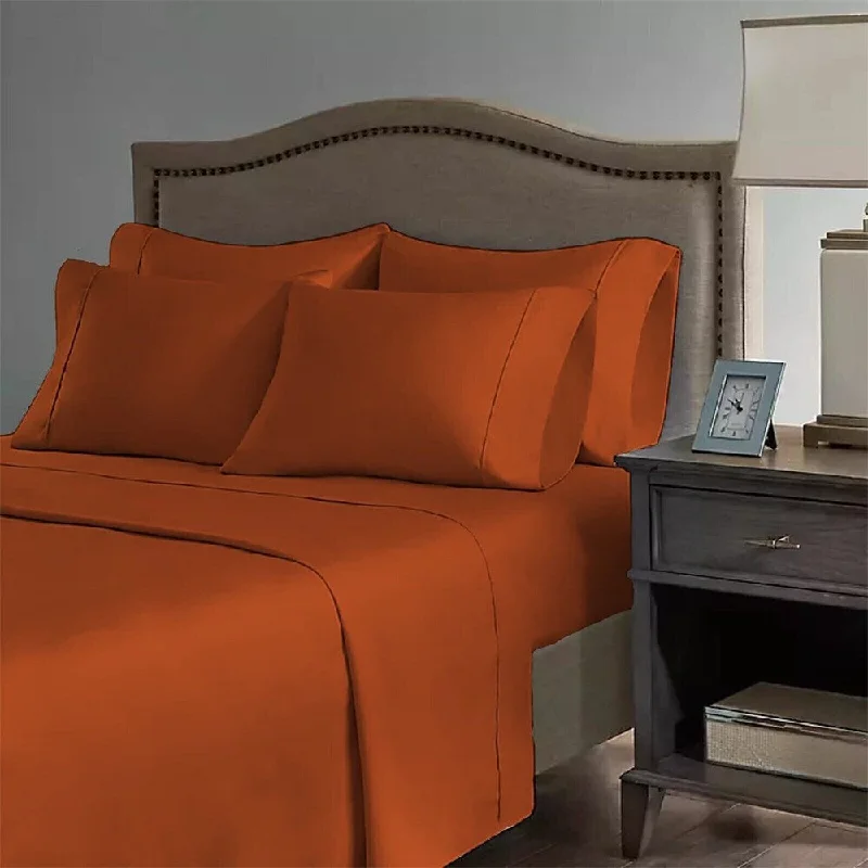 Quilted Cotton Sheets for a Warm and Inviting Bed2200 Count 6 Pc Premium Bamboo Deep Pocket Twin Sheet Autumn Orange