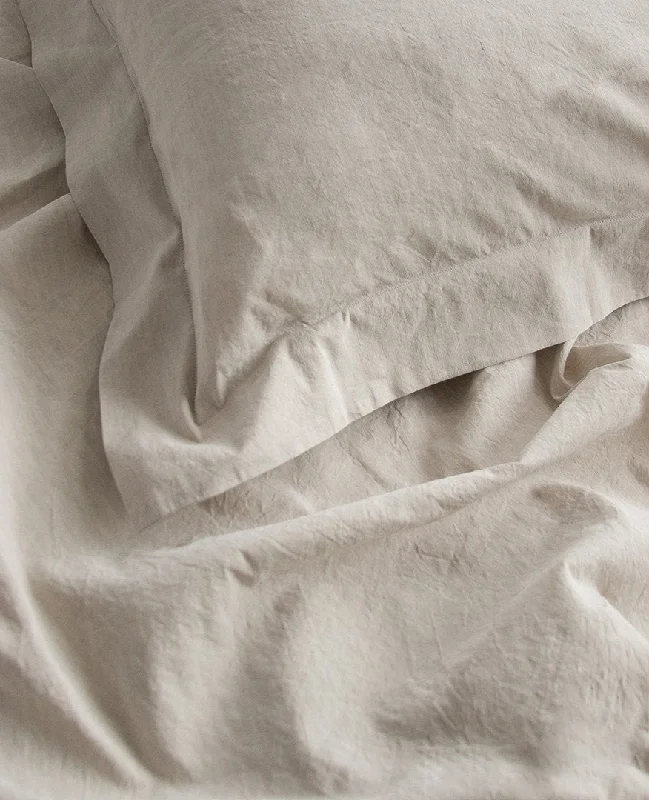 Twin - Size Sheet Sets with a Pillow ProtectorWashed Linen/Cotton Flax