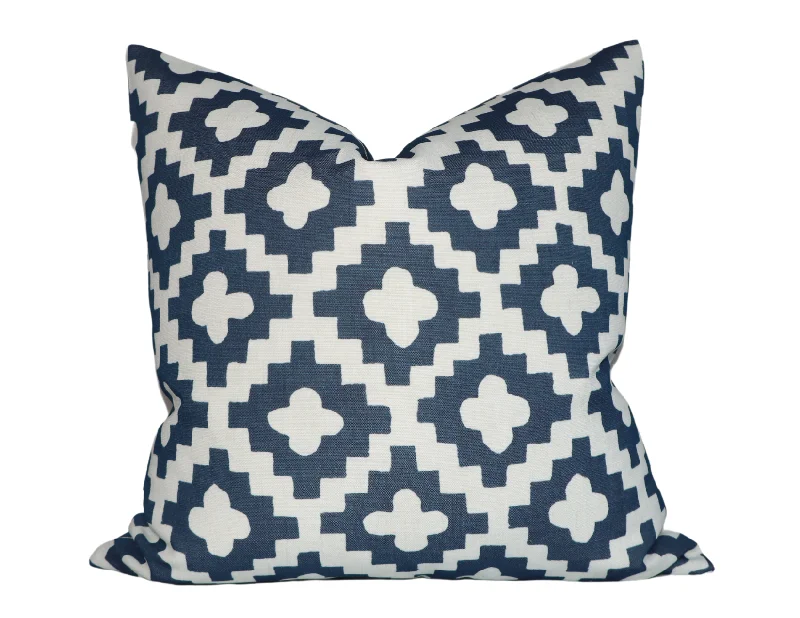 Down Alternative Pillows for Ethical ChoicesPeter Dunham Peterazzi Pillow Cover in Indigo, Indoor Outdoor Pillow