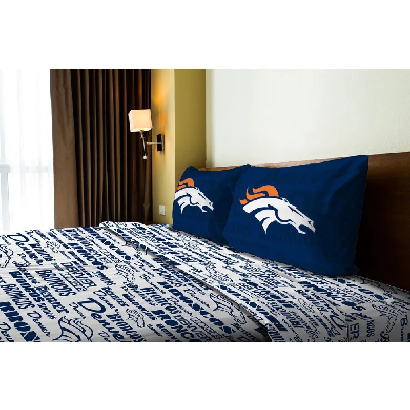 Rayon - Cotton Sheets for a Breathable and Soft BlendNFL 821 Broncos Anthem Full Sheet Set