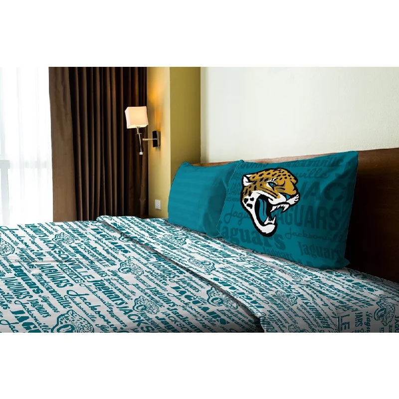 Twin - Size Sheet Sets with a Pillow ProtectorNFL 820 Jaguars Twin Sheet Set Anthem - Blue