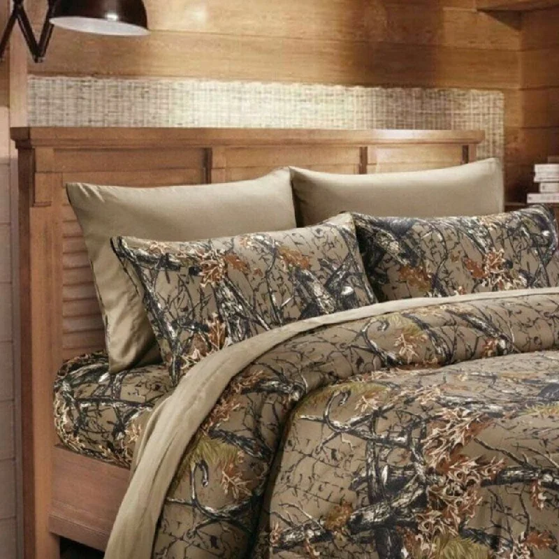 Sheet Sets with Multiple Pillowcase OptionsThe Woods Hunter Microfiber Camouflage Queen Bed Sheet Set