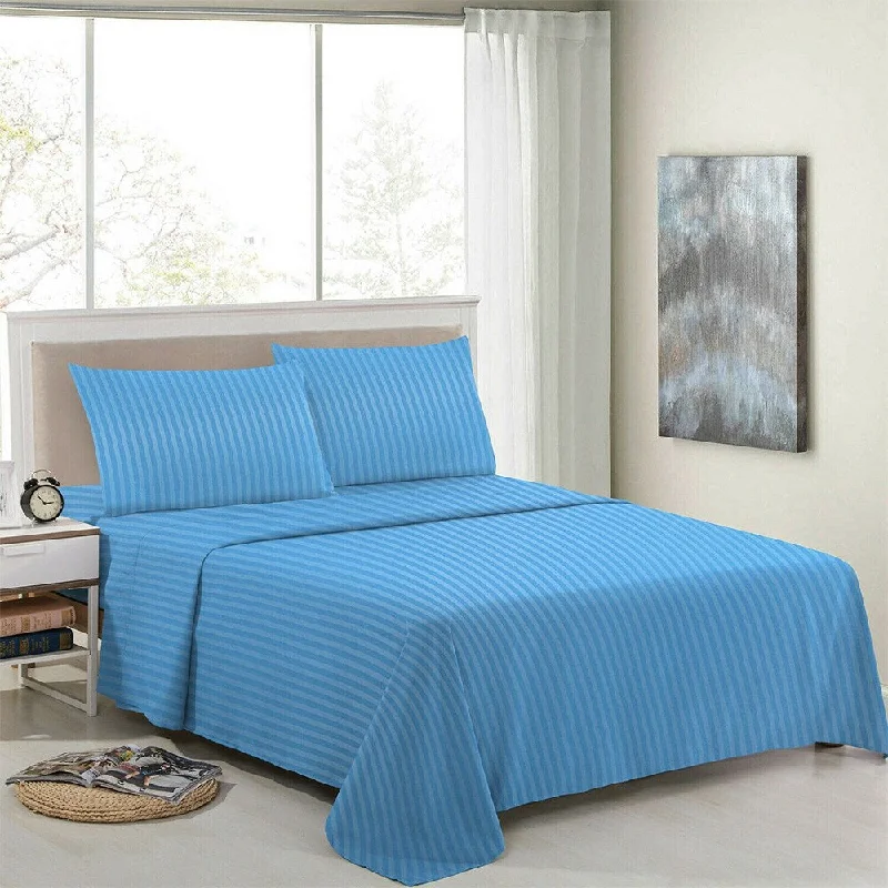 Jersey - Knit Sheets for a Comfortable and Casual Bed4 Piece Bed Sheets 1800 Count Egyptian Comfort King Blue