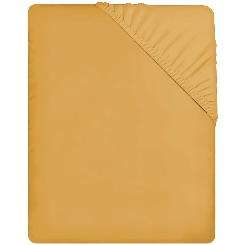 Twin - Size Sheet Sets with a Pillow ProtectorFitted Sheet-Gold