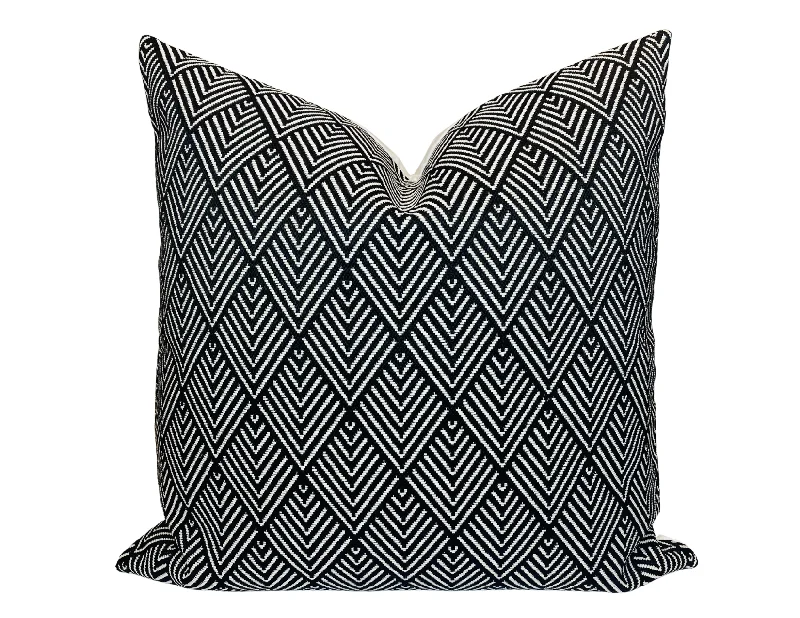 Lumbar Support Pillows for Car SeatsBalian Pillow Cover in Noir, Indoor Outdoor Pillow