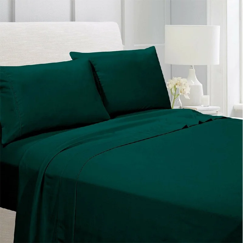 Hypoallergenic Silk Sheets for Sensitive SleepersEgyptian Comfort 1800 Count 4 Piece Bed Sheet Set Queen Hunter Green