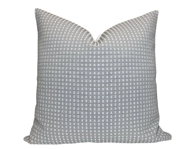 Back Support Pillows for Office ChairsBiloba Pillow Cover in Steel Grey