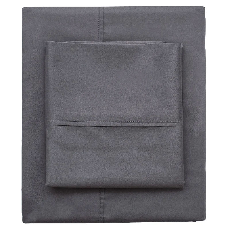 Rayon - Cotton Sheets for a Breathable and Soft BlendCharcoal Grey 400 Thread Count Sheet Set (Fitted, Flat, & Pillow Cases)