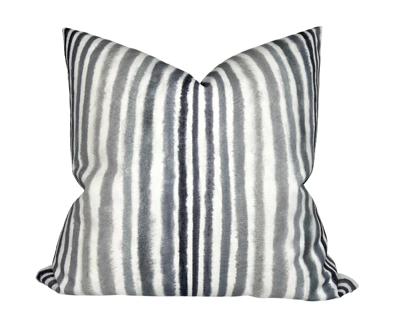 Silk Pillows for Smooth Skin and HairPalasari Pillow Cover in Graphite, Indoor Outdoor Pillow