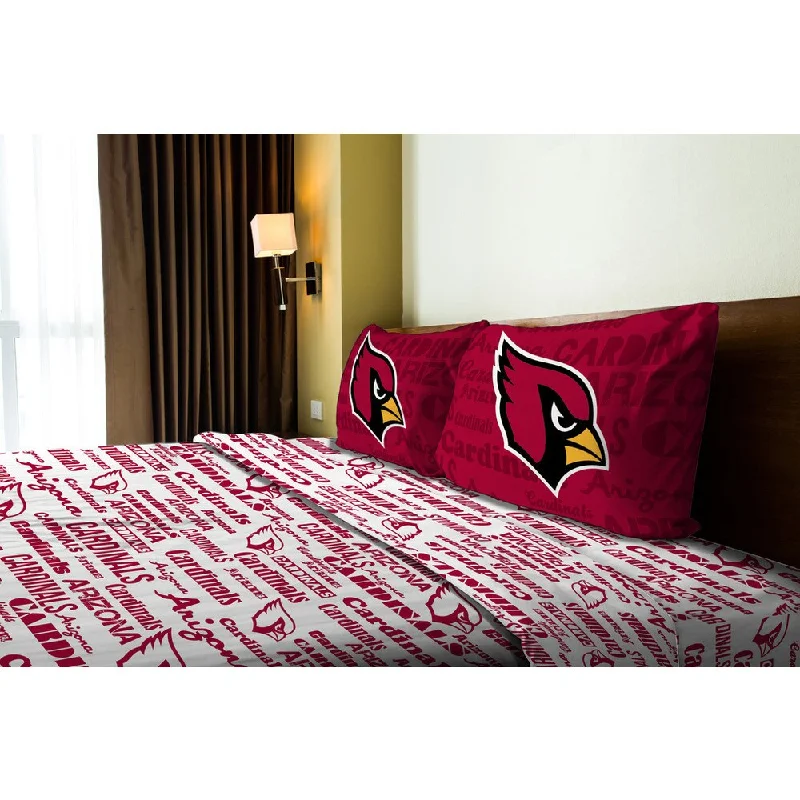 Thermal - Regulating Bamboo Sheets for All - Season ComfortNFL 821 Cardinals Anthem Full Sheet Set