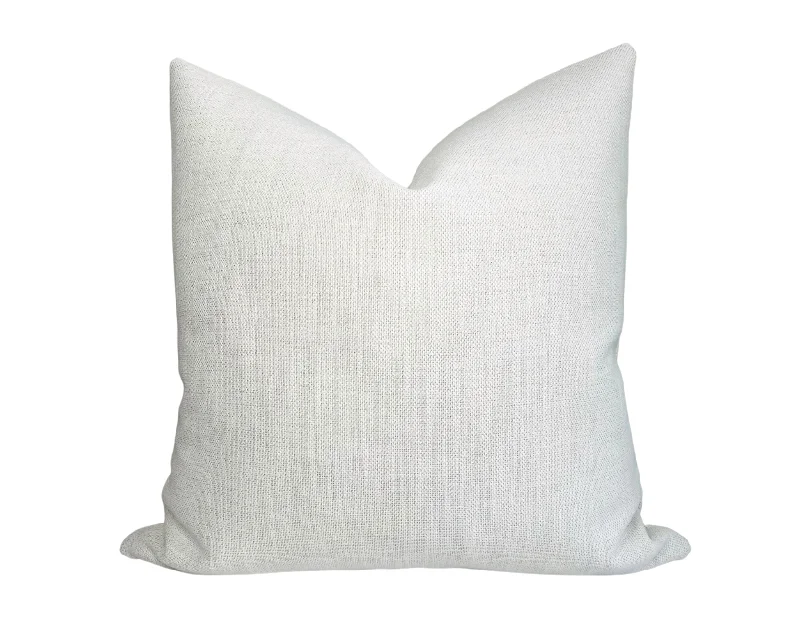 Feather Pillows for a Luxurious SleepOutdoor Woven Pillow Cover in Chalk