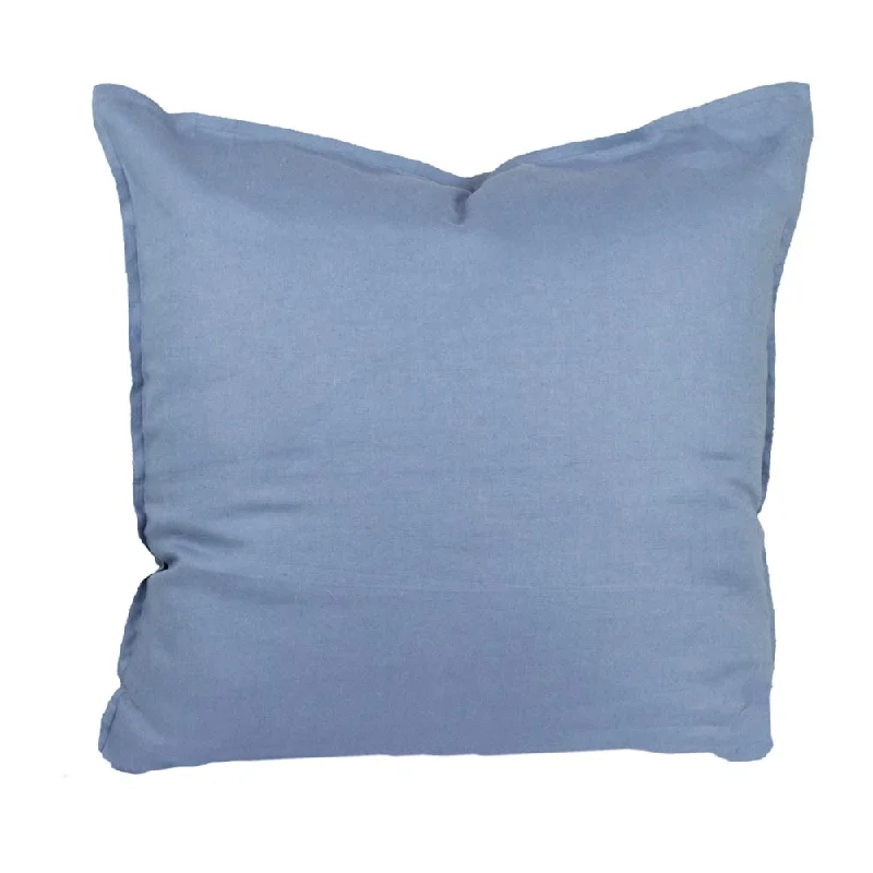 Back Support Pillows for Office ChairsLinen Cushion Cover Blue Euro