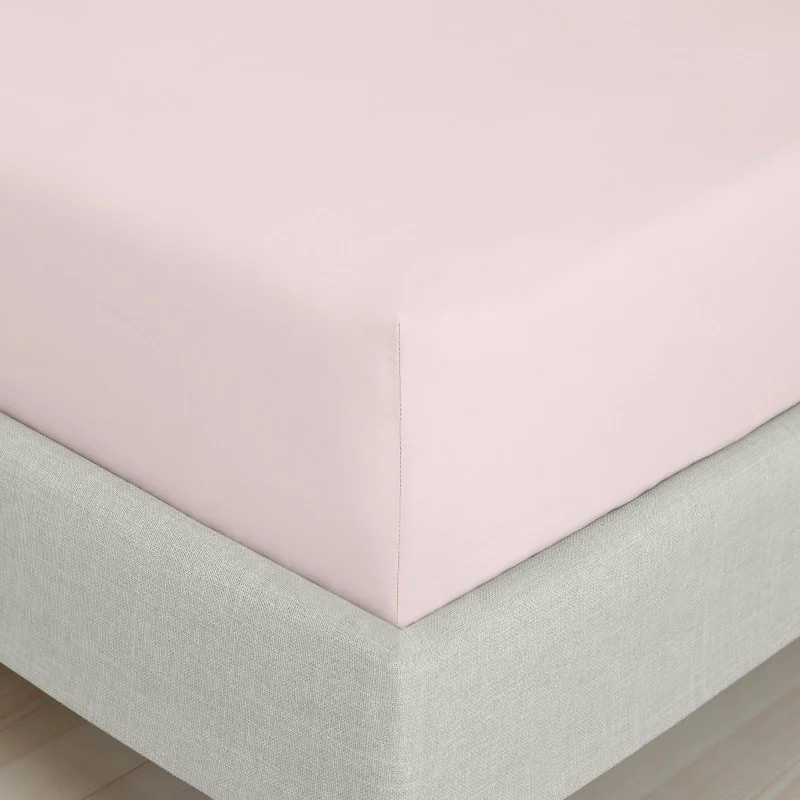 Wrinkle - Free Polyester Sheets for a Low - Maintenance Bed200TC Cotton Percale Fitted Sheet Blush