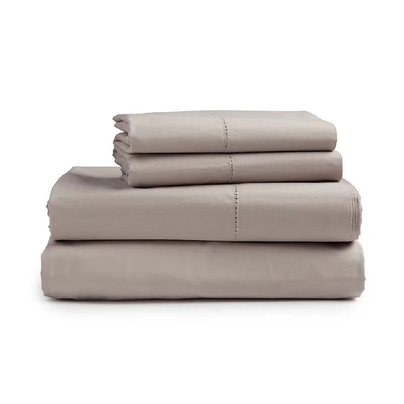 Queen - Size Sheet Sets with a European Pillowcase SetQueen Signature Cotton Percale Sheet Set - Light Taupe