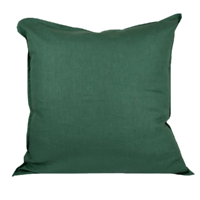 Square Pillows for Modern Home DecorLinen Cushion Cover Forest Green Euro