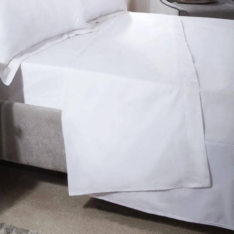 Moisture - Wicking Cotton Sheets for a Dry and Comfortable Sleep400 Thread Count Cotton White Flat Sheet