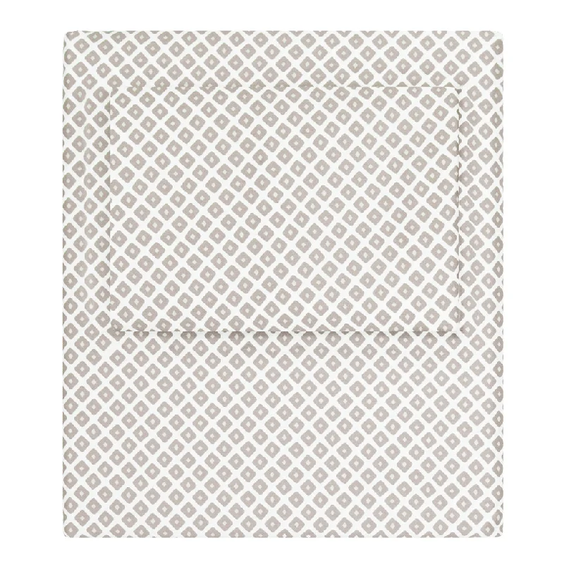 Rayon - Cotton Sheets for a Breathable and Soft BlendTaupe Diamonds Sheet Set (Fitted, Flat, & Pillow Cases)