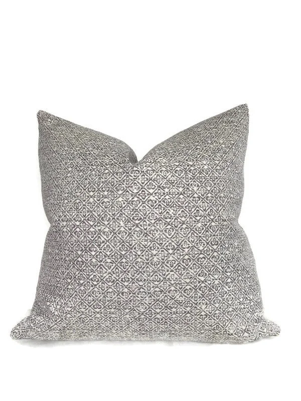 Adjustable Pillows for Customized ComfortSchumacher Sarong Weave Pillow Cover in Grey