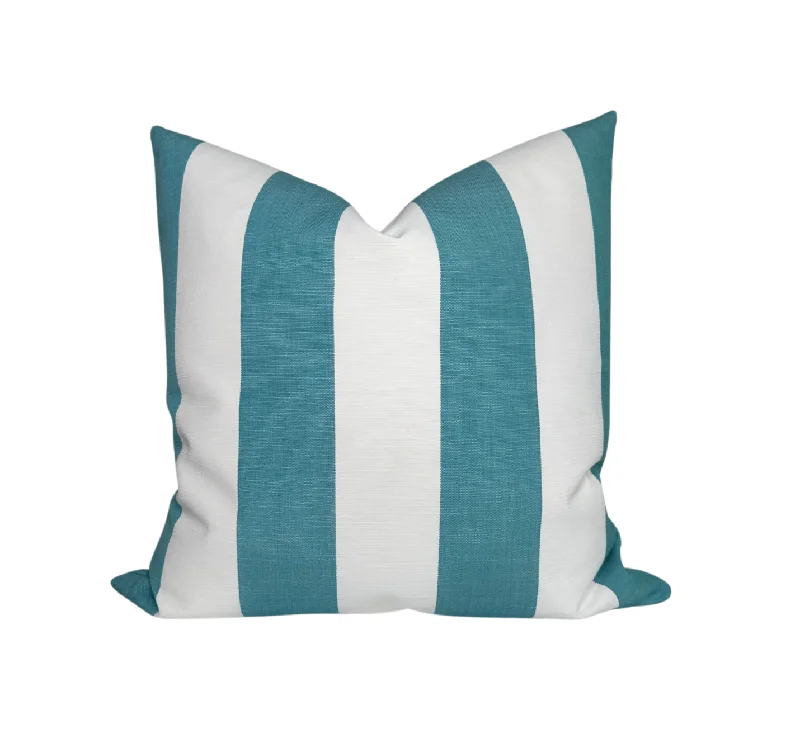 Square Pillows for Modern Home DecorGo To Stripe Pillow Cover in Bahama Mama