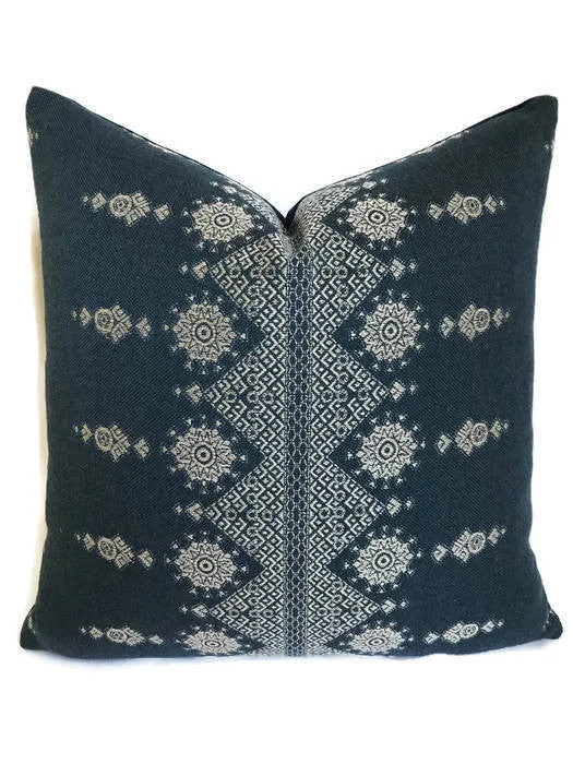 Square Pillows for Modern Home DecorPeter Dunham Carmania Pillow Cover in Indigo