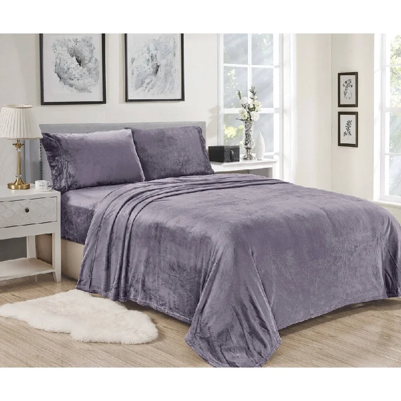 Polyester - Cotton Blend Sheets for Durability and ComfortLavana Microplush Sheet Sets Queen Lavender