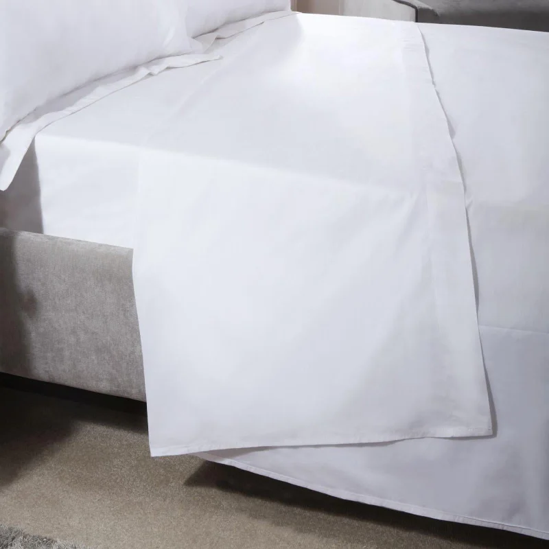 Polyester - Cotton Blend Sheets for Durability and ComfortEgyptian Cotton 200 Thread Count White Flat Sheet