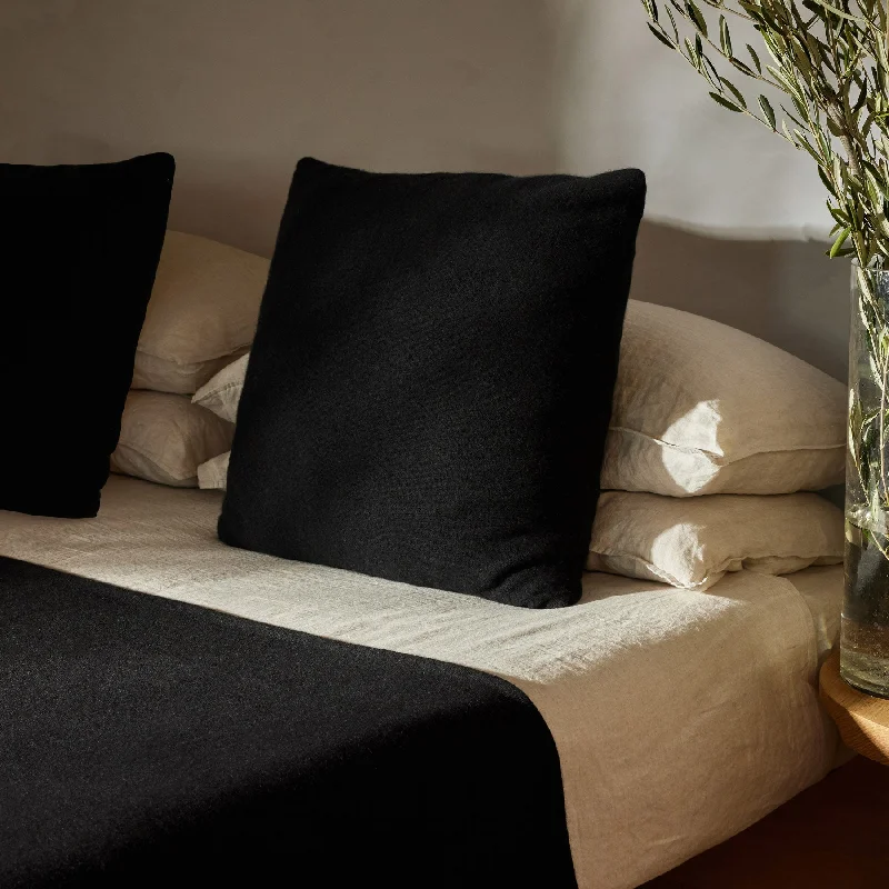 Adjustable Pillows for Customized ComfortCashmere Sham - Black