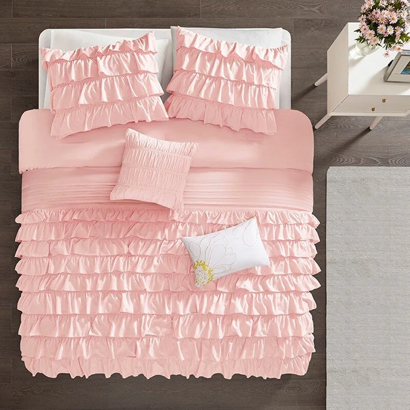 Rayon - Cotton Sheets for a Breathable and Soft BlendRuffle Comforter Set