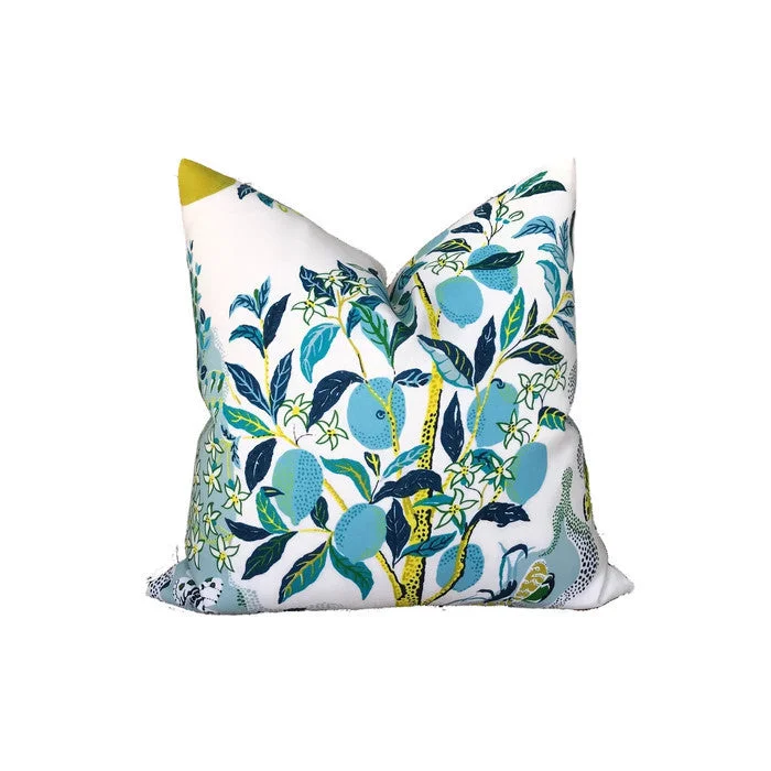 Firm Pillows for Side SleepersOutdoor Schumacher Citrus Garden Pillow Cover in Pool