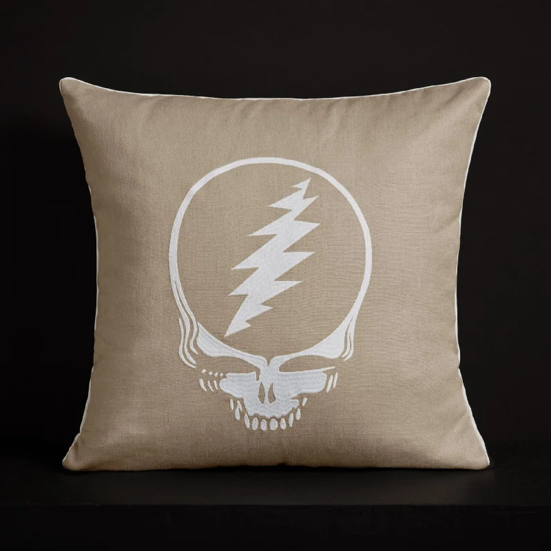 Orthopedic Pillows for Back Pain ReliefGrateful Dead Throw Pillow with Piping - Flax/White