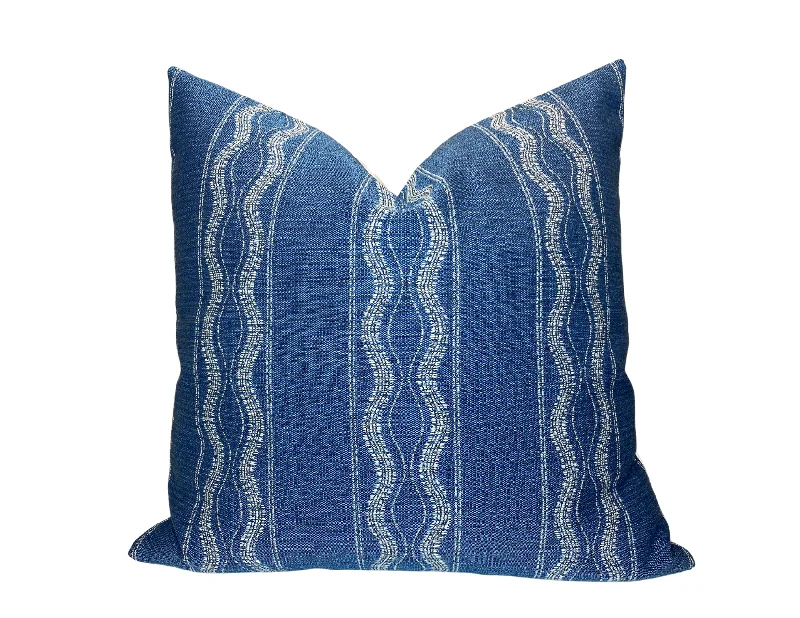 Feather Pillows for a Luxurious SleepPeter Dunham Zanzibar Outdoor Pillow Cover in Lapis Blue, Indoor/Outdoor Pillows