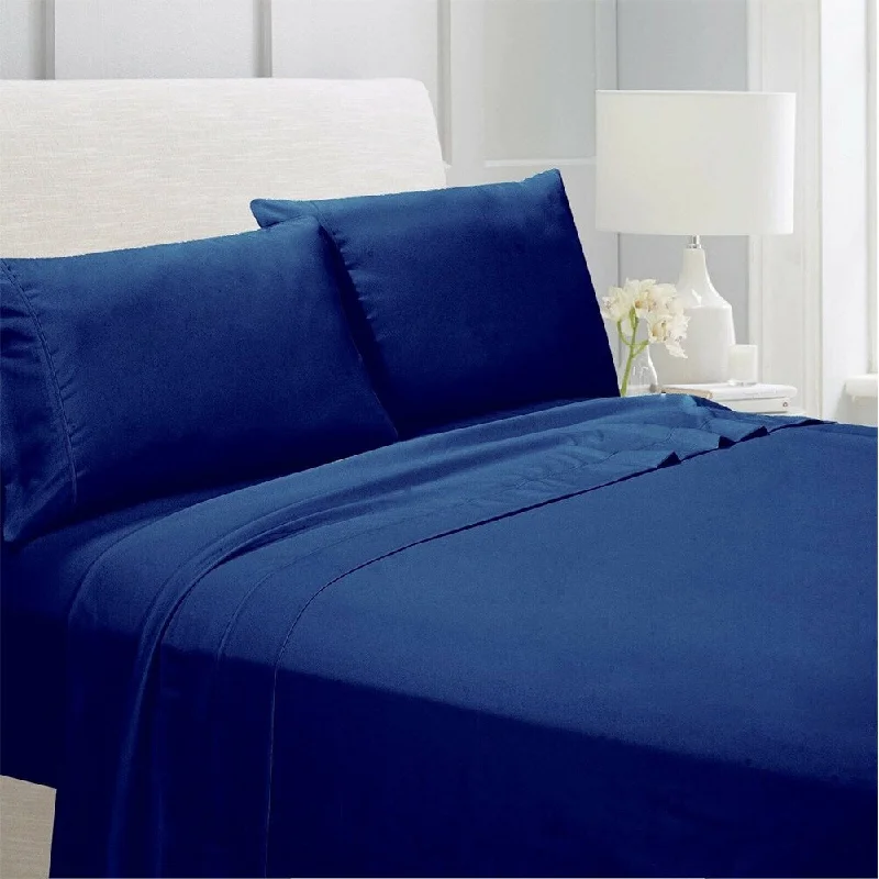 Queen - Size Sheet Sets with a European Pillowcase SetEgyptian Comfort 1800 Count 4 Piece Bed Sheet Set Twin Navy