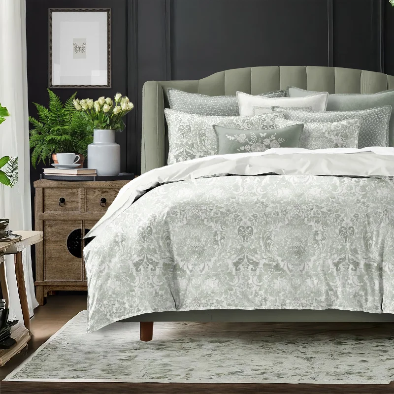 Wool - filled comforters with natural moisture - wicking and temperature - regulating features6ix Tailors Savannah Sage 8 Piece Comforter Designer Set